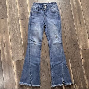 KanCan Dunkirk High Rise Twisted Inseam Flares